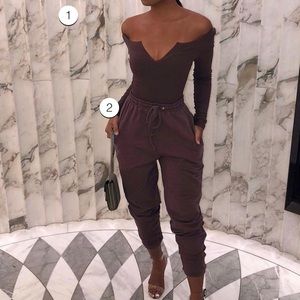 SOLD !!! MESHKI NWT joggers + ribbed shirt Mauve